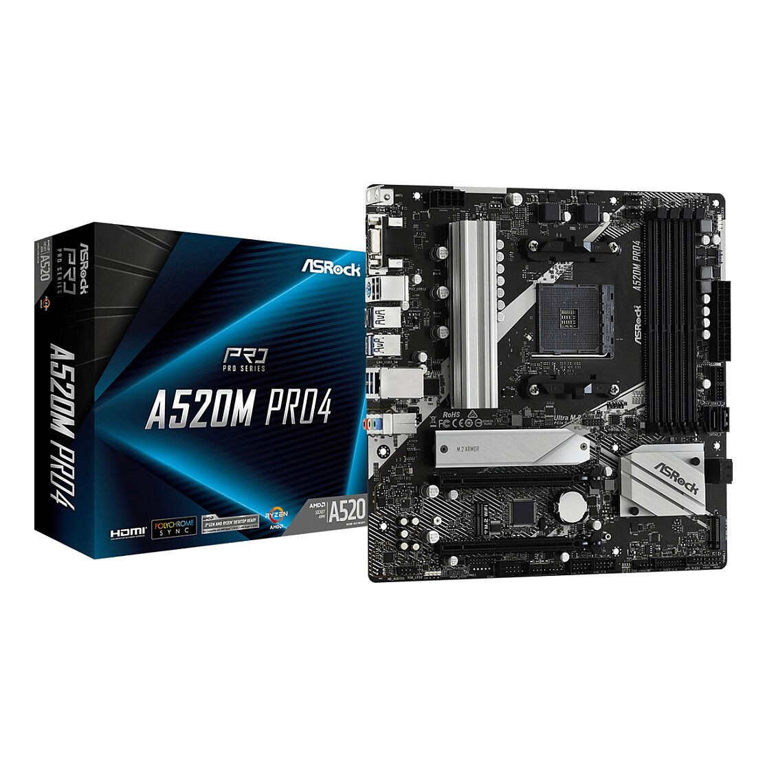 Pamatplate ASRock A520M PRO4 (A520M PRO4) - foto 5