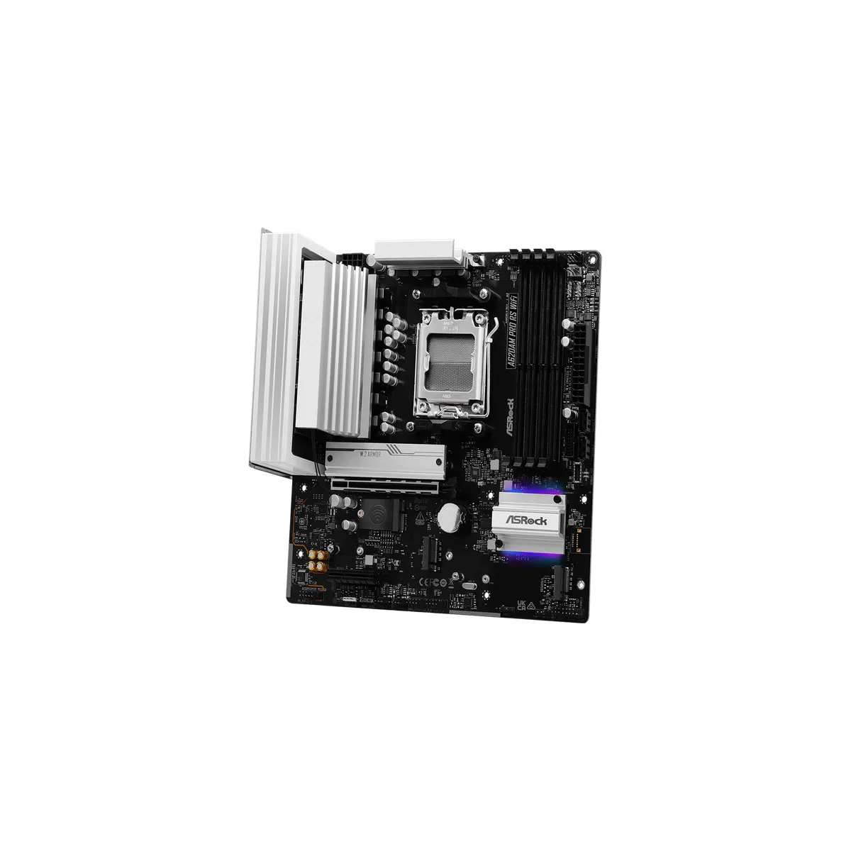 Pamatplate ASRock A620A A620AM Pro RS WiFi Black (90-MXBSW0-A0UAYZ) - foto 2