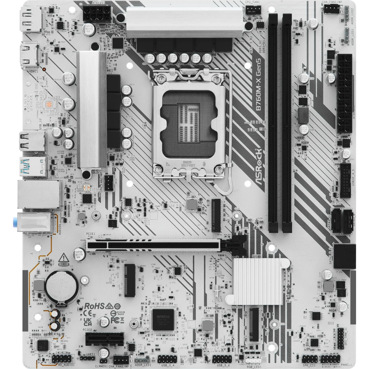 Pamatplate ASRock B760 B760M-X GEN5 Silver (90-MXBTR0-A0UAYZ) - foto 5