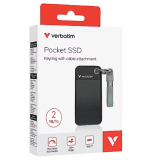 SSD Verbatim Pocket - 2TB Black/Grey (32194)