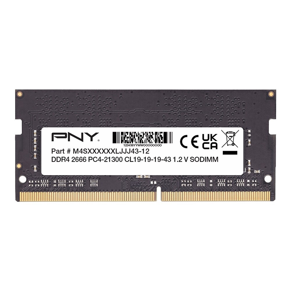 Operatīvā atmiņa PNY MN8GSD42666 1 x 8 GB DDR4 SO-DIMM Black - MN8GSD42666-SB - foto 2
