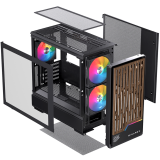 Boitiers PC Einarex PM400 Midi Tower Black EXCS-PM-400R-B