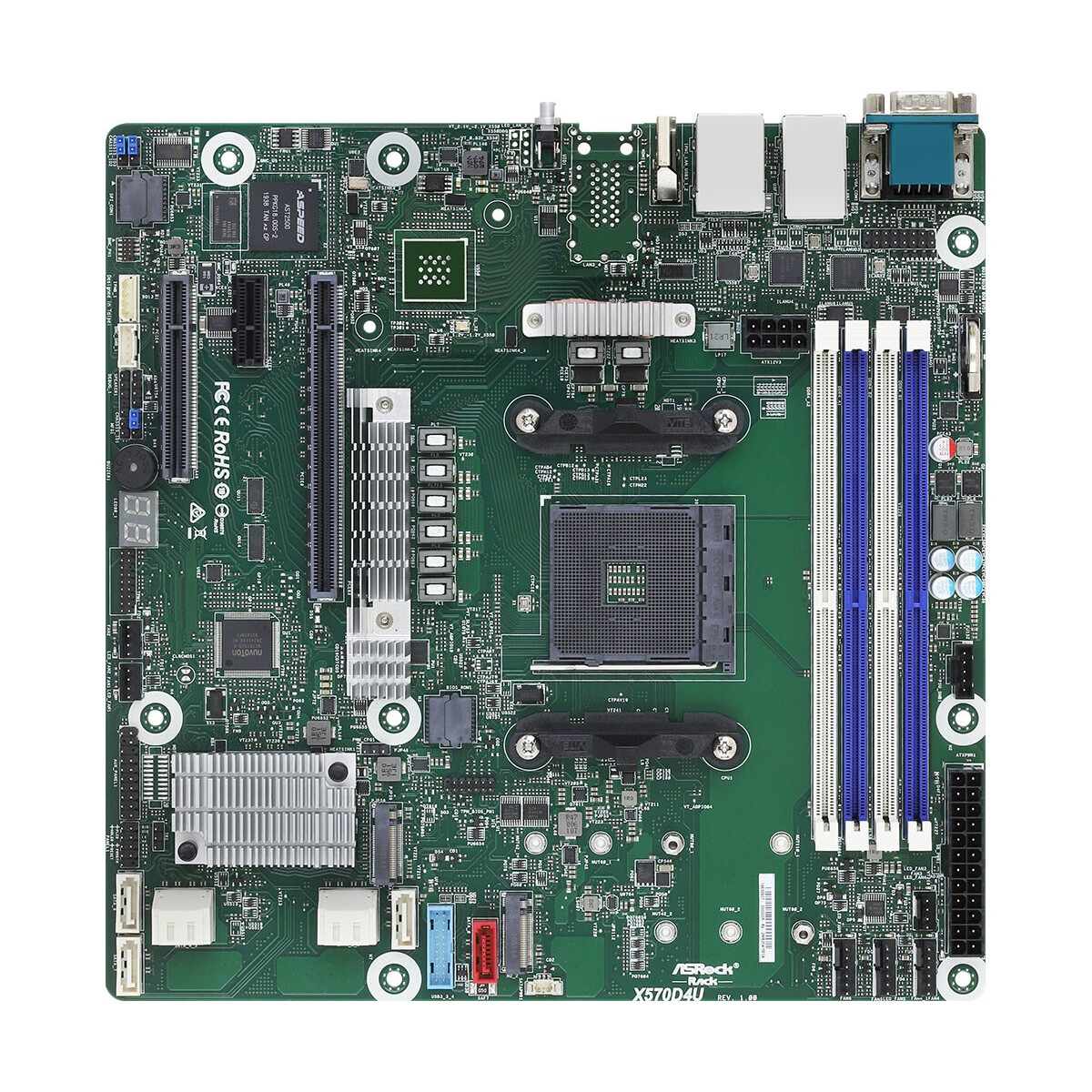Mātesplate serveriem Asrock AMD X570 Socket AM4 mATX (X570D4U)