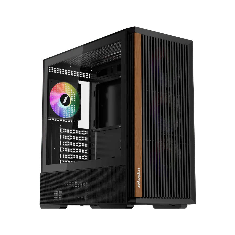 Datoru korpuss 1stPlayer WD7 ATX Mid-Tower Black - WD7-BK