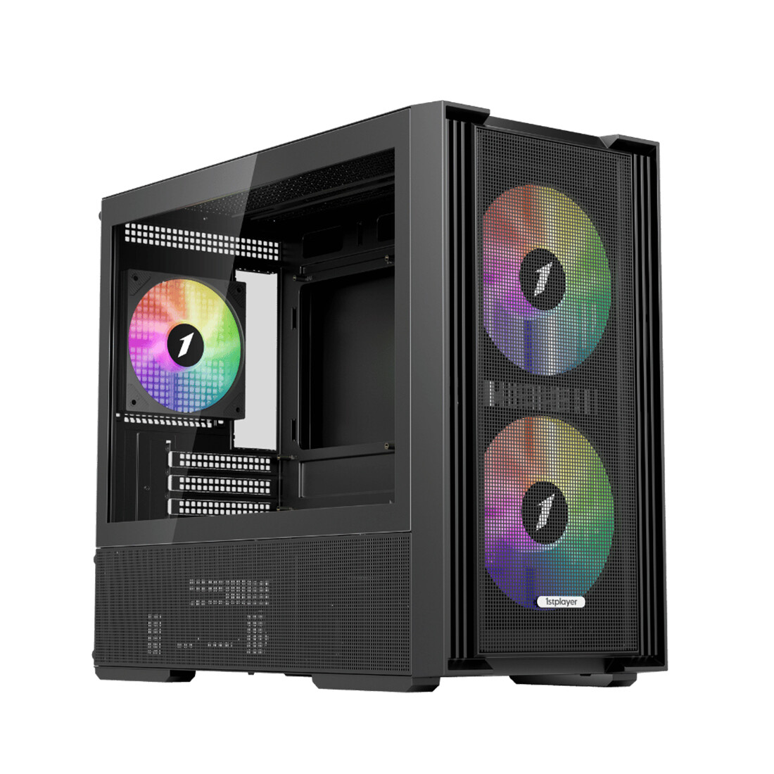Boitiers PC 1stPlayer AU6 ARGB Micro ATX Black (AU6-BK-2FA7-14-2FA7R-1FA7)