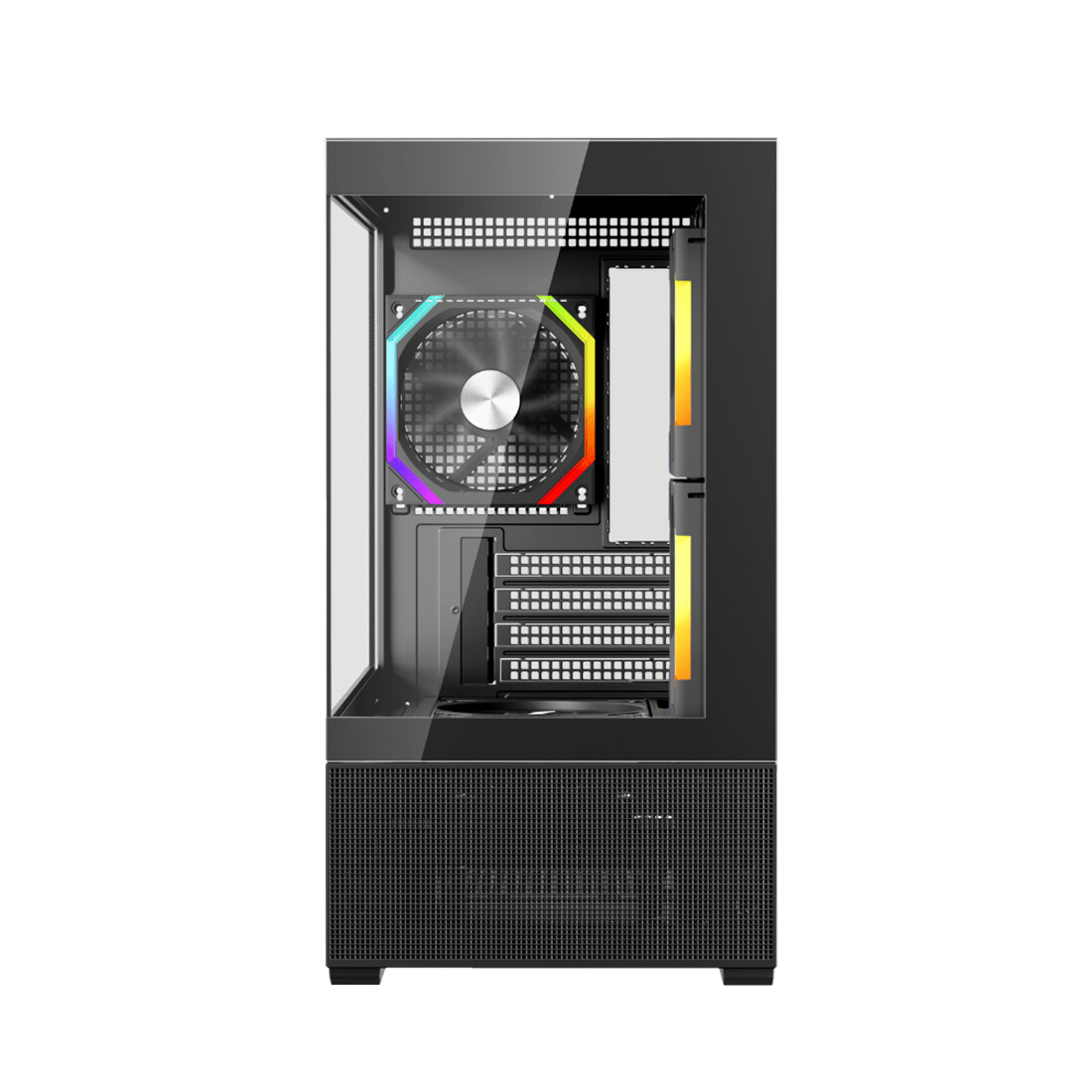 Boitiers PC 1stPlayer AU6 ARGB Micro ATX Black (AU6-BK-2FA7-14-2FA7R-1FA7) - photo 2