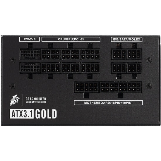 Bloc dalimentation 1stPlayer NGDP Gold 1200W Black (HA-1200BA4) - photo 2