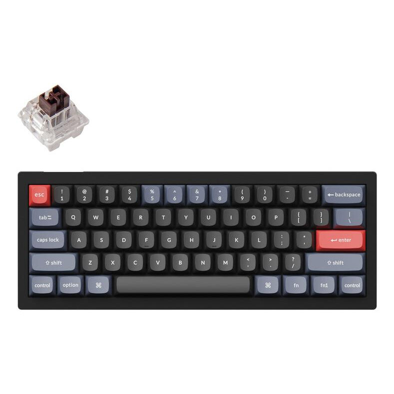 Tastatūra KEYCHRON WRL V4 RGB/CARBON BLACK (V4-B3)