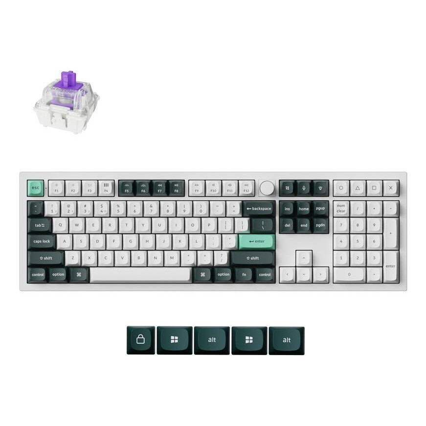 Tastatūra KEYCHRON WRL Q6 HE RGB/SHELL WHITE (Q6H-P1)