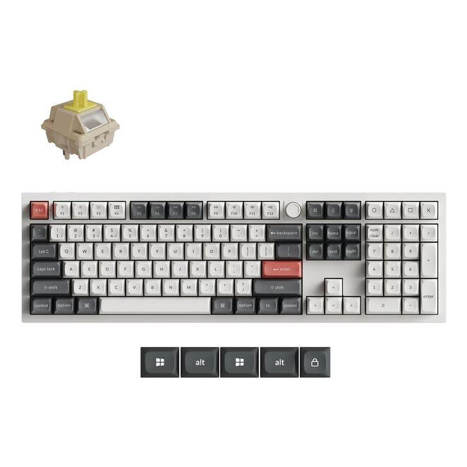 Tastatūra KEYCHRON WRL Q6 ULTRA/WHITE (Q6U-P4)