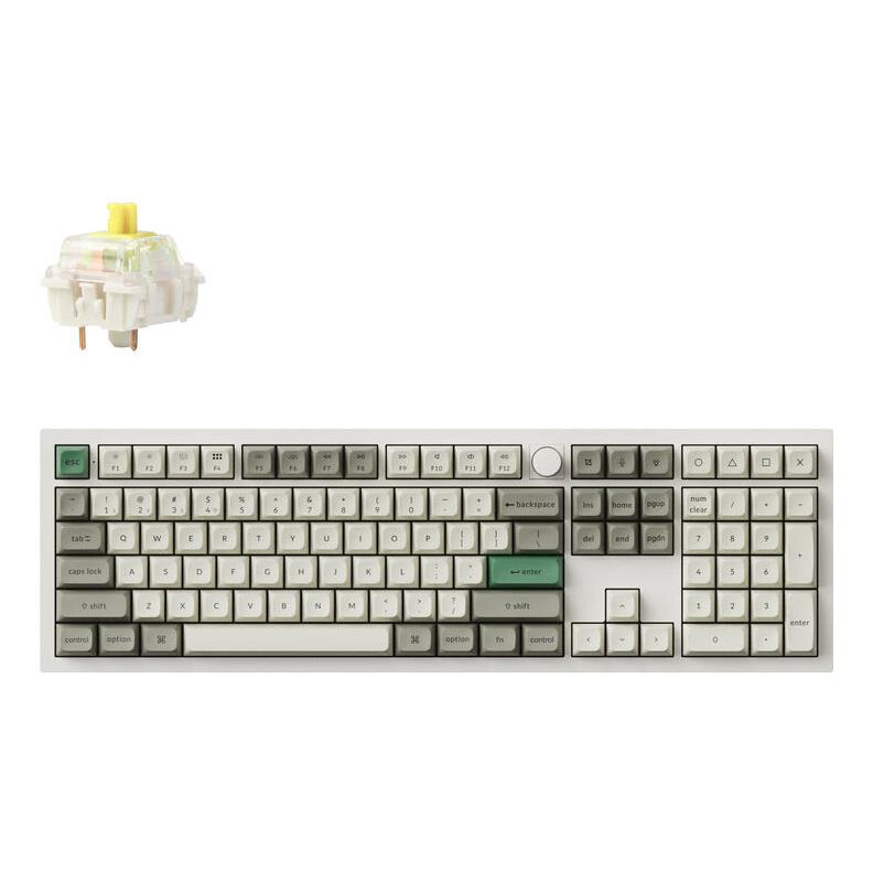 Tastatūra KEYCHRON WRL Q6 MAX RGB/SHELL WHITE (Q6M-P4)