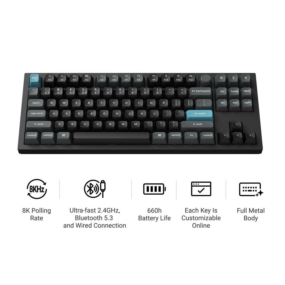 Tastatūra KEYCHRON WRL Q3 ULTRA/BLACK (Q3U-M1) - foto 2