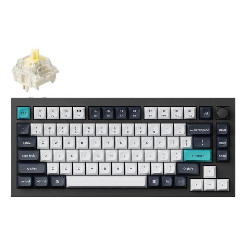 Tastatūra KEYCHRON WRL Q1 MAX RGB/CARBON BLACK (Q1M-M4)