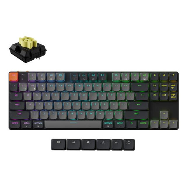 Tastatūra KEYCHRON WRL K1 RGB/BLACK (K1X-B4)