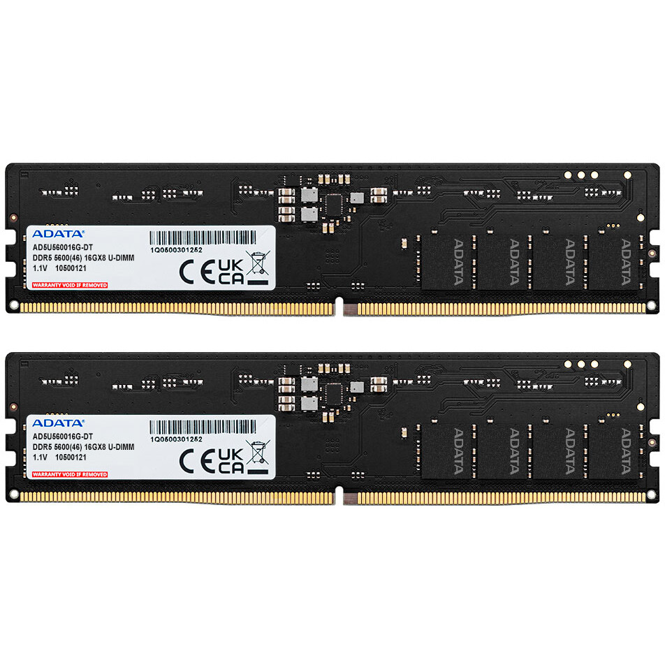 Mémoire vive 32GB DDR5 5600MHz ADATA (AD5U560016G-DT) (2x16GB KIT)