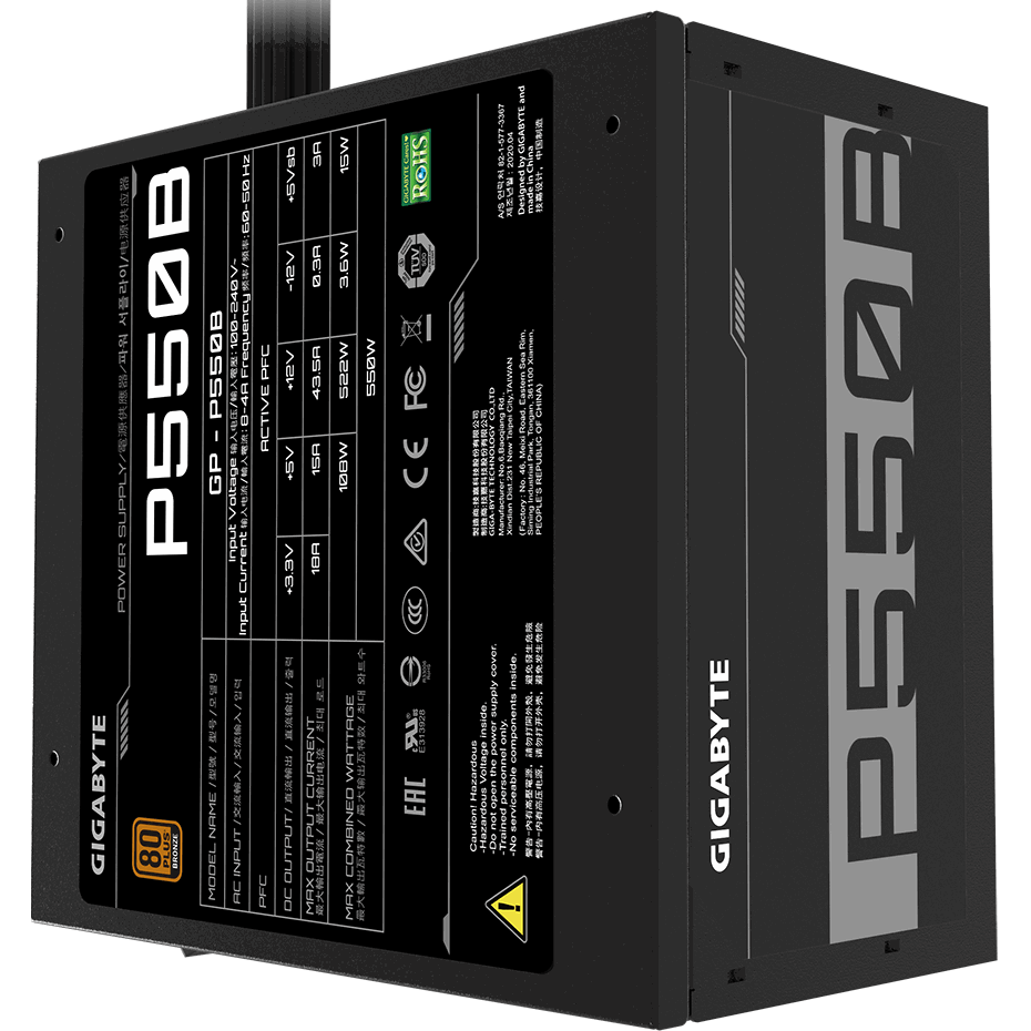 Alimentation électrique 550W Gigabyte GP-P550B - photo 2