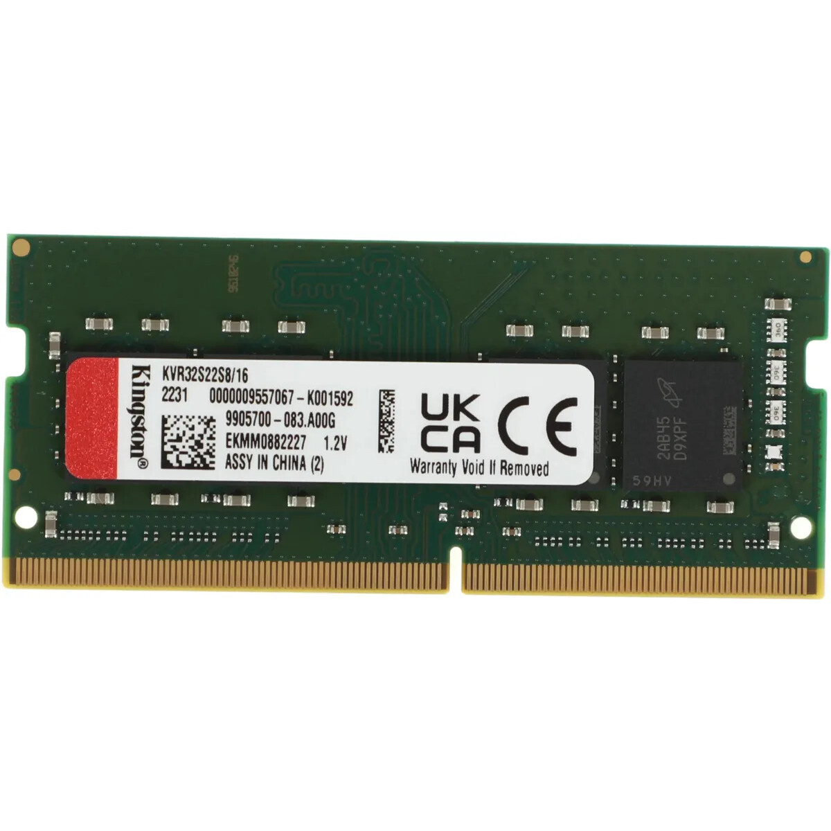 Mémoire vive 16GB DDR4 3200MHz Kingston SO-DIMM (KVR32S22S8/16)