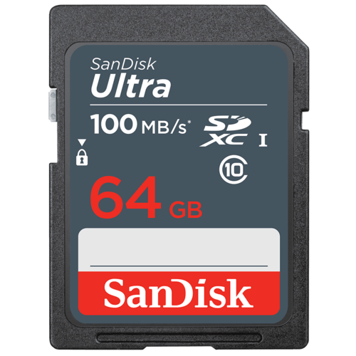 Carte mémoire 64GB SD SanDisk Ultra  (SDSDUNR-064G-GN3IN)