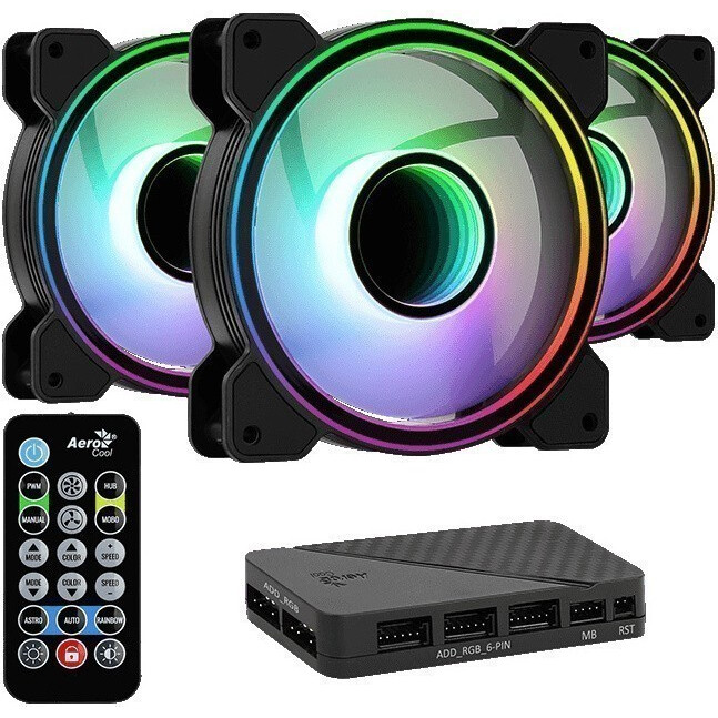 Ventilateur de boîtier AeroCool Mirage 12 ARGB Pro (3 pcs) - EN55978