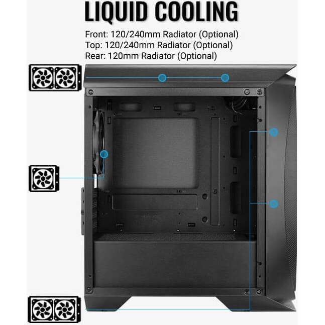 Boîtier AeroCool Aero One Mini Frost Black (Frost-G-BK-v1) - EN52380 - photo 3