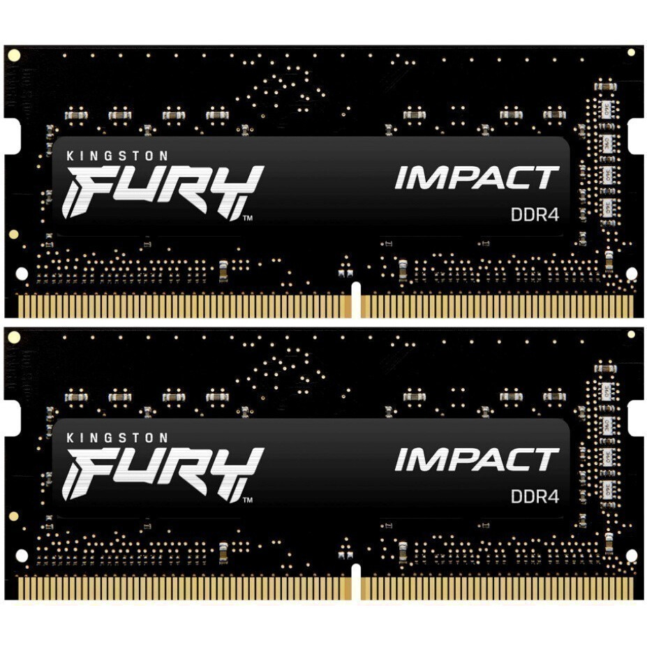Mémoire vive 16GB DDR4 3200MHz Kingston Fury Impact SO-DIMM (KF432S20IBK2/16) (2x8GB KIT)