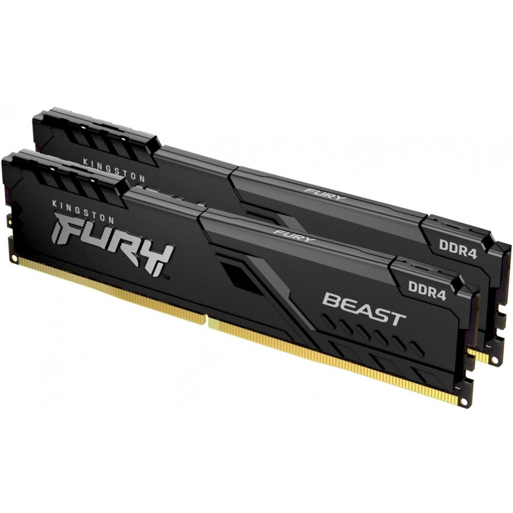 Mémoire vive 16GB DDR4 3200MHz Kingston Fury Beast Black (KF432C16BBK2/16) (2x8GB KIT)
