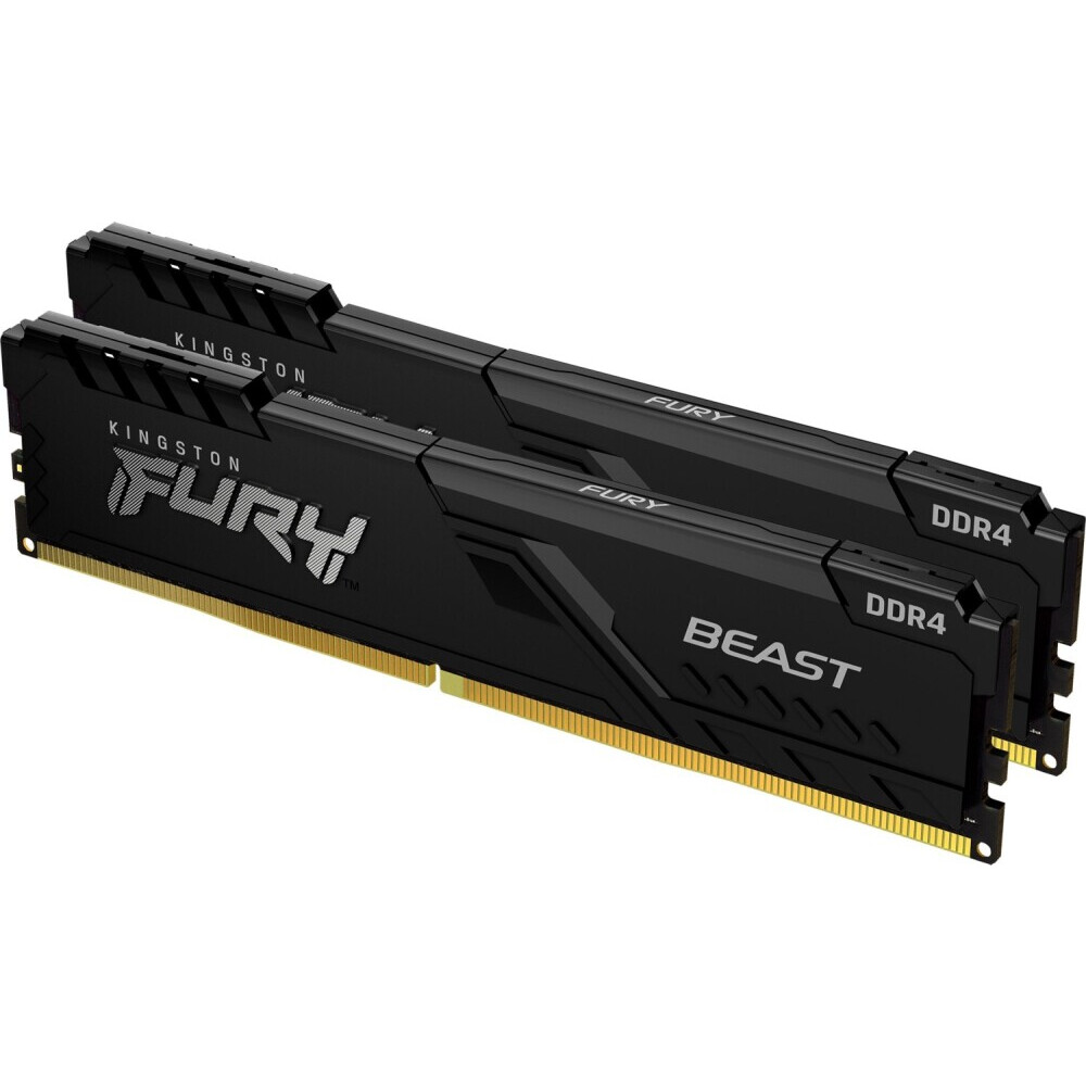 Mémoire vive 64GB DDR4 3200MHz Kingston Fury Beast Black (KF432C16BBK2/64) (2x32GB KIT)