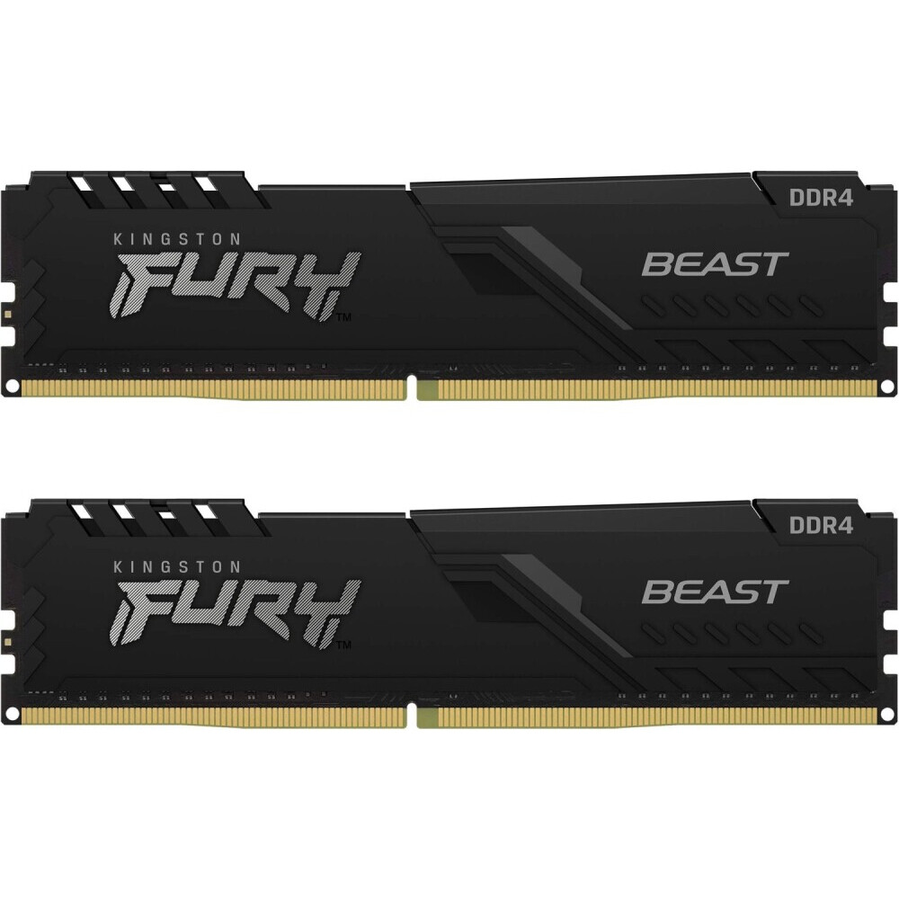 Mémoire vive 64GB DDR4 3200MHz Kingston Fury Beast Black (KF432C16BBK2/64) (2x32GB KIT) - photo 2