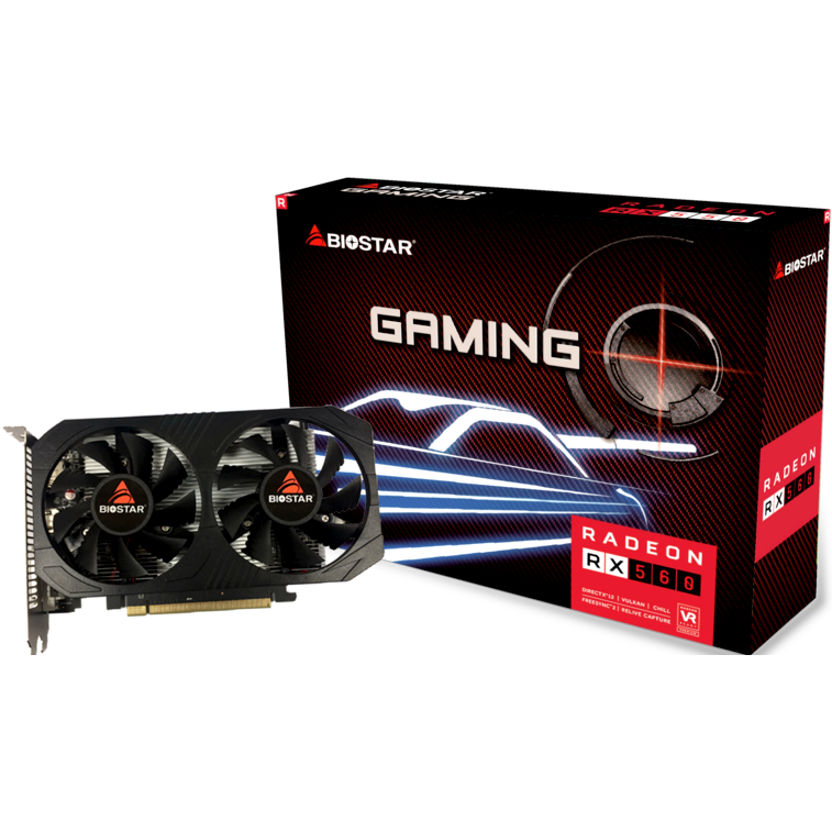 Carte graphique AMD Radeon RX 560 Biostar 4GB (VA5615RF41)