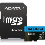 Atmiņas kartes ADATA 64Gb MicroSD (AUSDX64GUICL10A1-RA1)