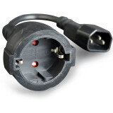 Barošanas adapteris GEMBIRD Schuko - IEC-320-C14, 0.15m (PC-SFC14M-01)