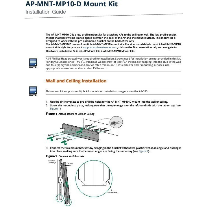 kit de montage HPE Q9G71A AP-MNT-MP10-D - photo 4