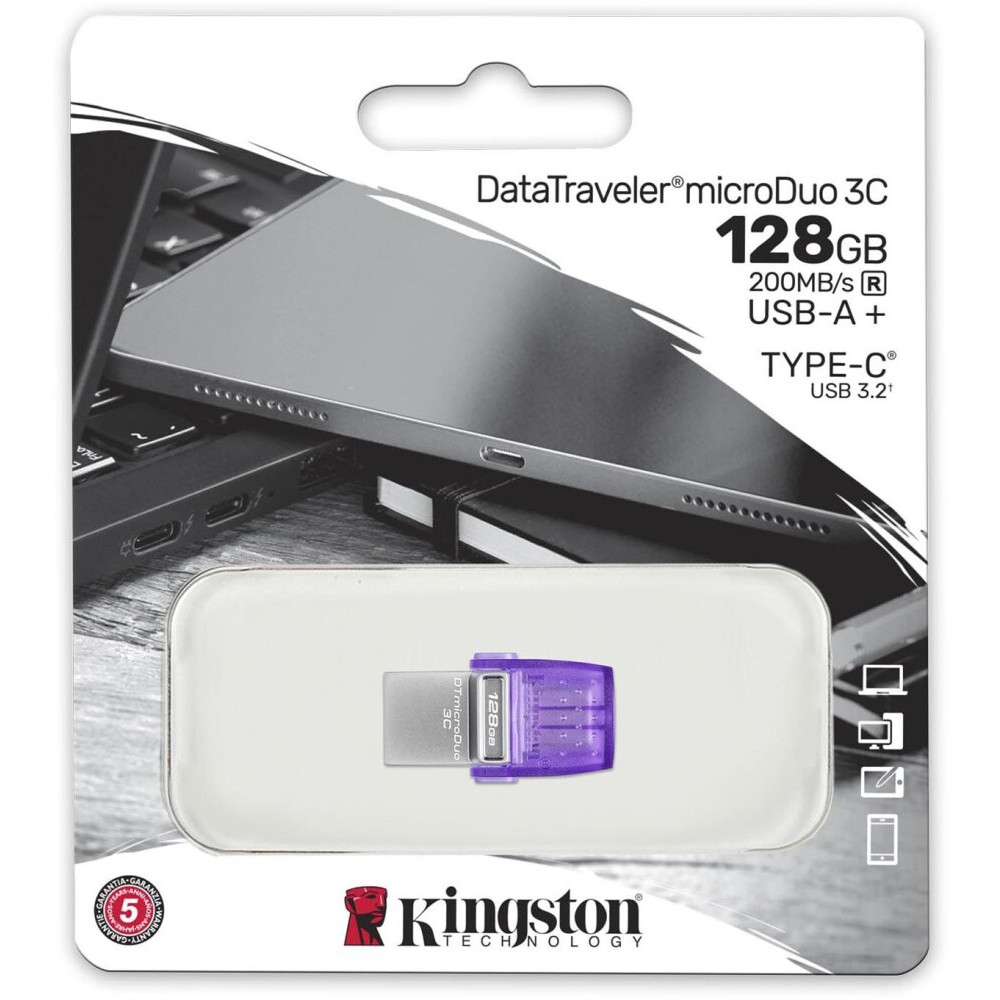 clé USB flash 128GB Kingston DataTraveler microDuo 3C G3 (DTDUO3CG3/128GB) - photo 3