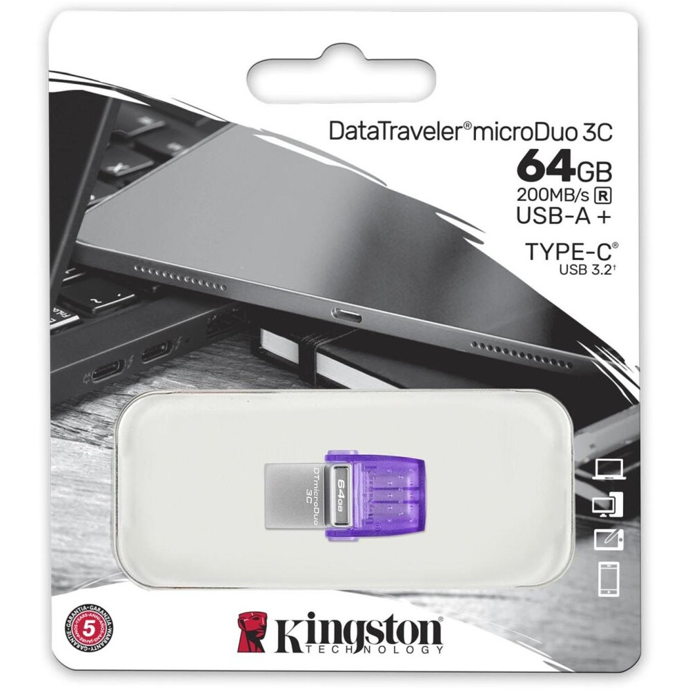 clé USB flash 64GB Kingston DataTraveler microDuo 3C G3 (DTDUO3CG3/64GB) - photo 3