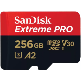 Carte mémoire 256GB MicroSD SanDisk Extreme Pro + SD adapter (SDSQXCD-256G-GN6MA)
