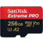 Carte mémoire 256GB MicroSD SanDisk Extreme Pro + SD adapter (SDSQXCD-256G-GN6MA)
