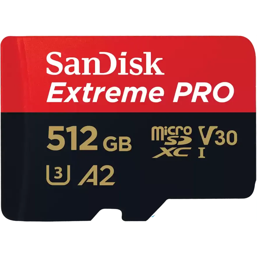 Carte mémoire 512GB MicroSD SanDisk Extreme Pro + SD adapter (SDSQXCD-512G-GN6MA)