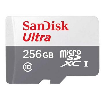 Carte mémoire 256GB MicroSD SanDisk Ultra (SDSQUNR-256G-GN3MN)