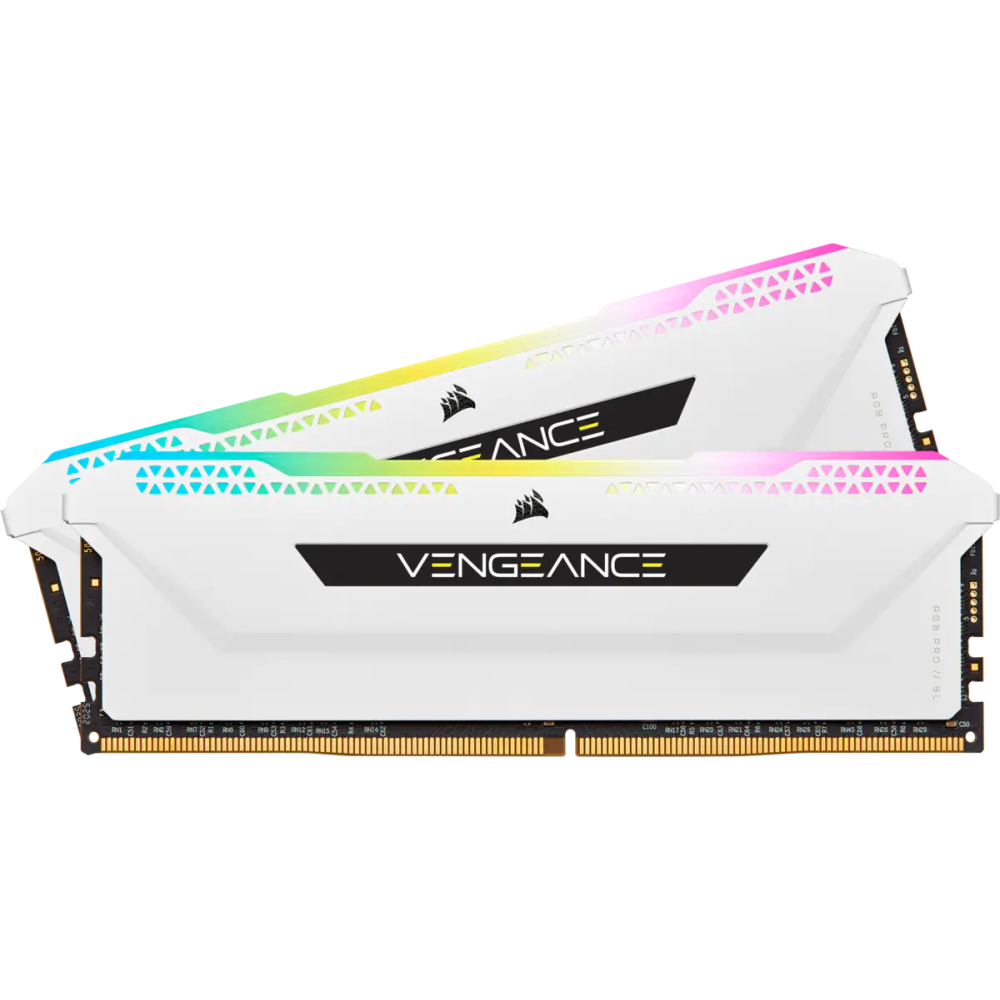 Mémoire vive 32GB DDR4 3200MHz Corsair Vengeance RGB Pro SL (CMH32GX4M2E3200C16W) (2x16GB KIT)