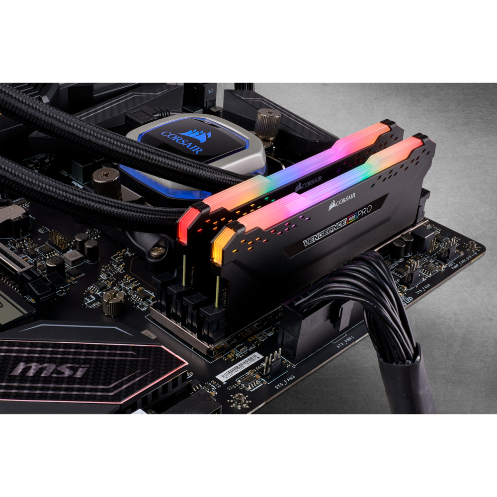 Mémoire vive 32GB DDR4 3200MHz Corsair Vengeance RGB PRO (CMW32GX4M2E3200C16) (2x16GB KIT) - photo 4