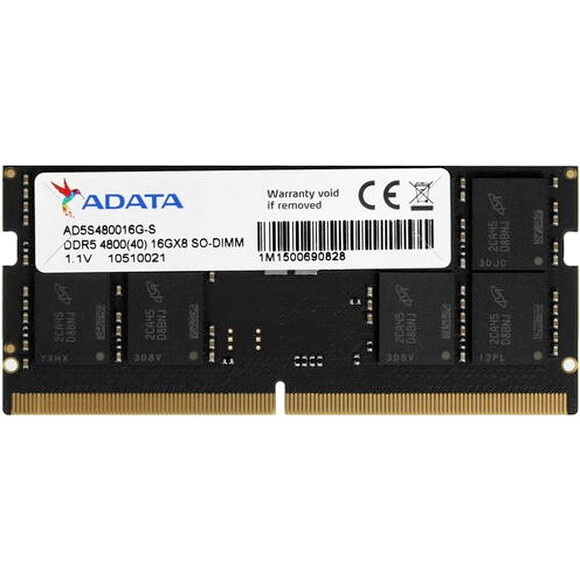 Mémoire vive 16GB DDR5 4800MHz ADATA SO-DIMM (AD5S480016G-S)
