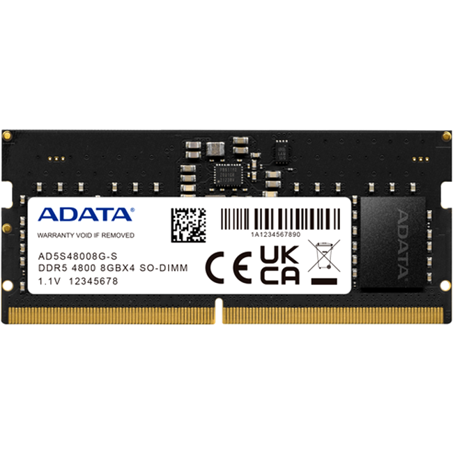 Mémoire vive 8GB DDR5 4800MHz ADATA SO-DIMM (AD5S48008G-S)