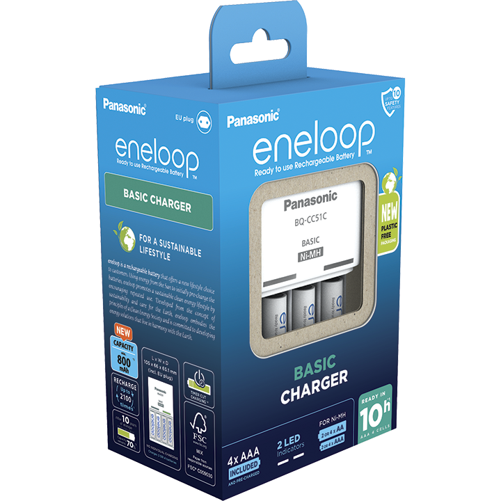 chargeur de batteries Panasonic K-KJ51MCD04E + 4x AAA 800 mAh - photo 2