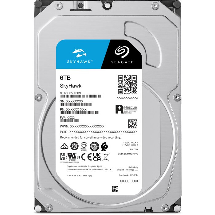 Disque dur 6TB SATA-III Seagate SkyHawk (ST6000VX009)