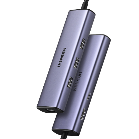 station d'accueil UGREEN 6-in-1 USB-C Grey (CM512) - 15598 - photo 2