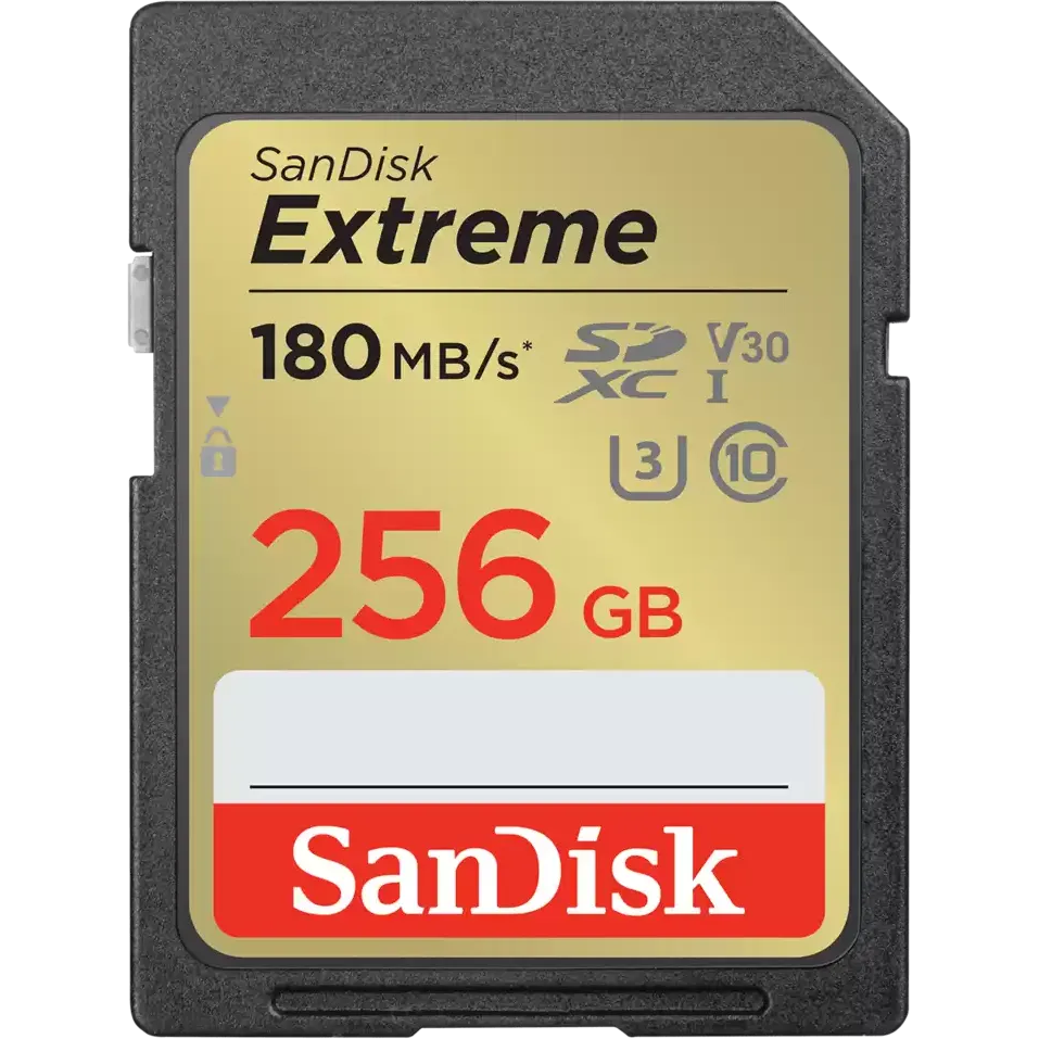 Carte mémoire 256GB SD SanDisk Extreme (SDSDXVV-256G-GNCIN)
