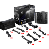 Alimentation électrique 850W MSI MPG A850G PCIE5 (306-7ZP7B11-CE0)