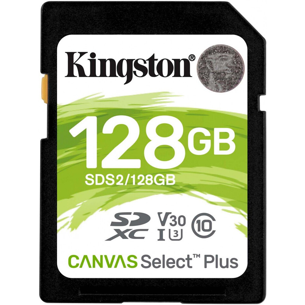 Atmiņas kartes Kingston SD 128Gb Canvas Select Plus  (SDS2/128GB)