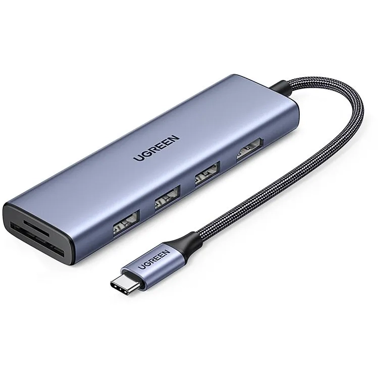 station d'accueil UGREEN Revodok 6-in-1 USB-C to HDMI Adapter Grey (CM511) - 20956A