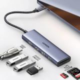station d'accueil UGREEN Revodok 6-in-1 USB-C to HDMI Adapter Grey (CM511) (20956A)